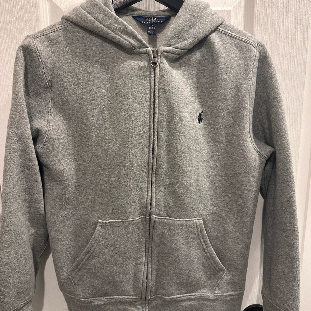 Gray Kids Polo Sweatsuit